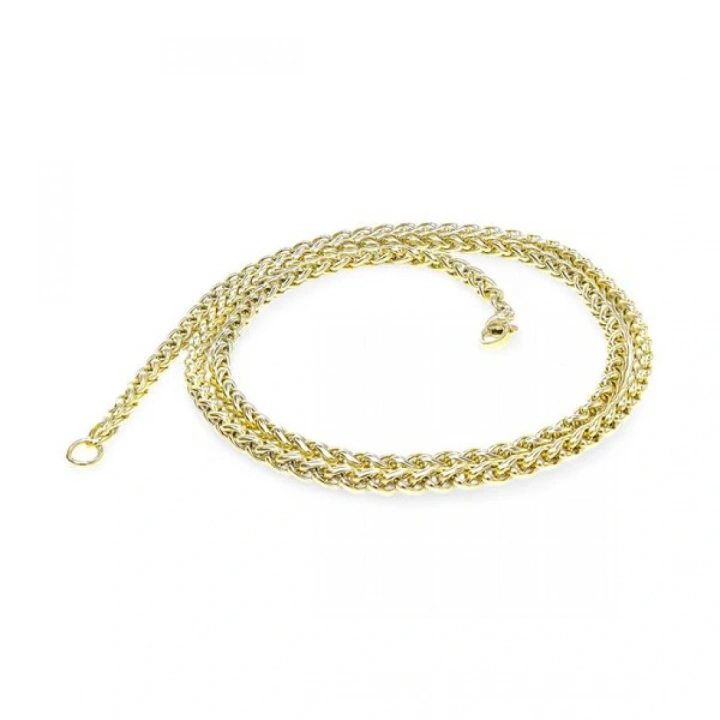 Moncuk Design Sarı Renk Çelik Kolye 4Mm 3351CEK015