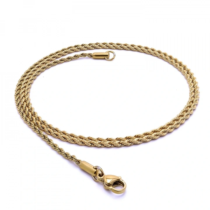 Moncuk Design Sarmal Halat Çelik Kolye 2Mm 3351CEK023