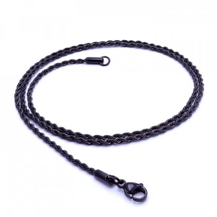 Moncuk Design Sarmal Halat Çelik Kolye 2Mm 3351CEK027