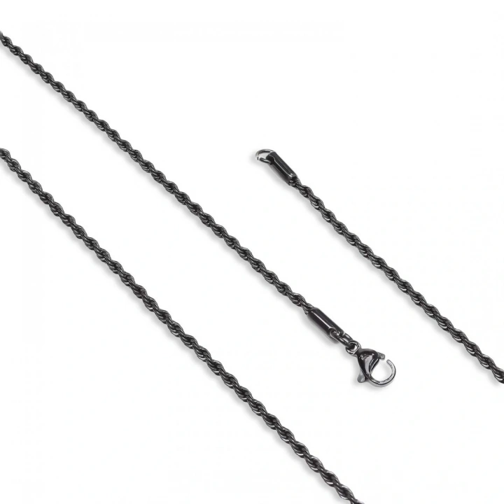 Moncuk Design Sarmal Halat Çelik Kolye 2Mm 3351CEK027