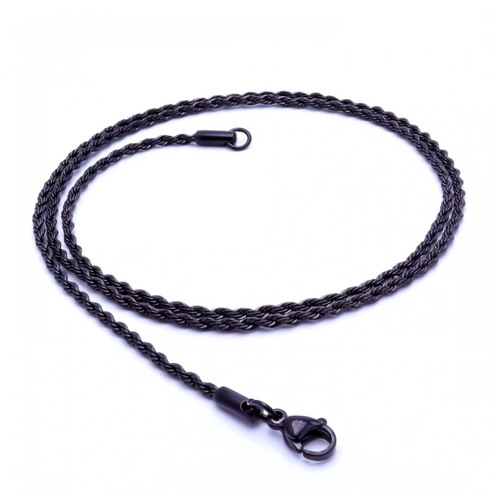 Moncuk Design Sarmal Halat Çelik Kolye 2Mm 3351CEK027