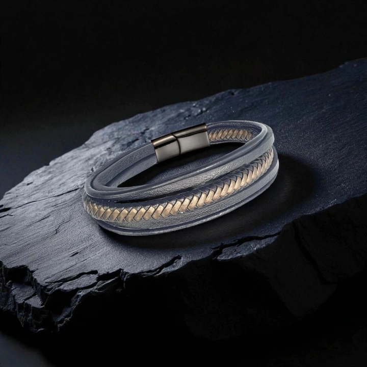 Moncuk Design Siyah Kahve Çoklu Deri Bileklik 33513B2D1