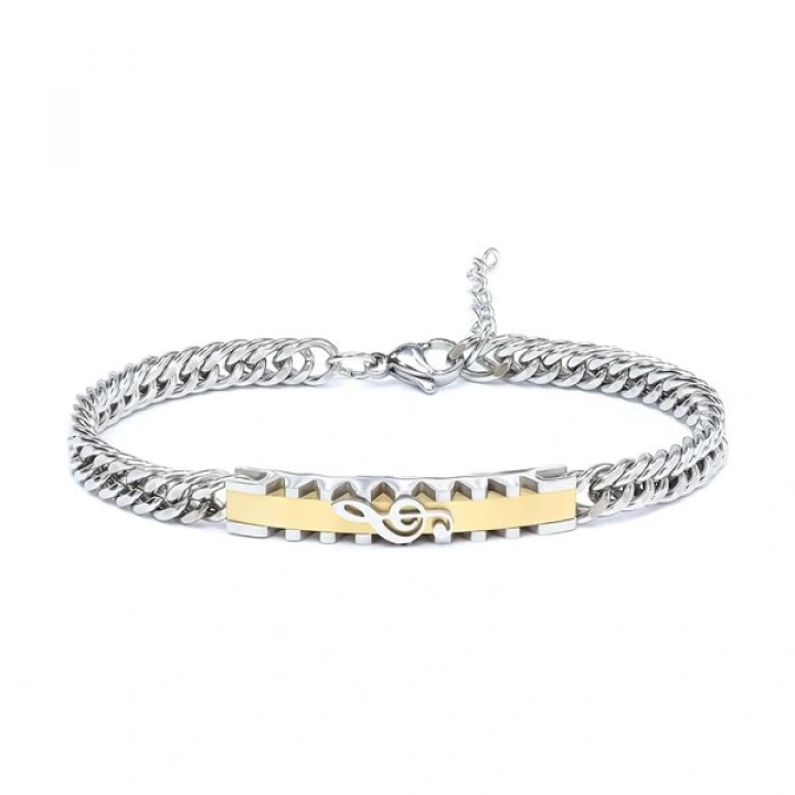 Moncuk Design Sol Anahtarı Motifli Çelik Bileklik 3351EBF1D3