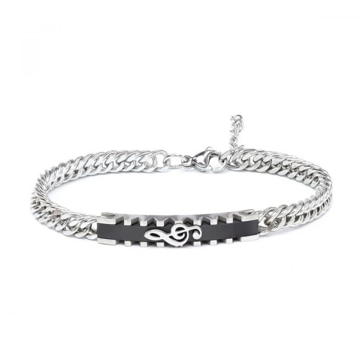 Moncuk Design Sol Anahtarı Motifli Çelik Bileklik 3351EBF1D3