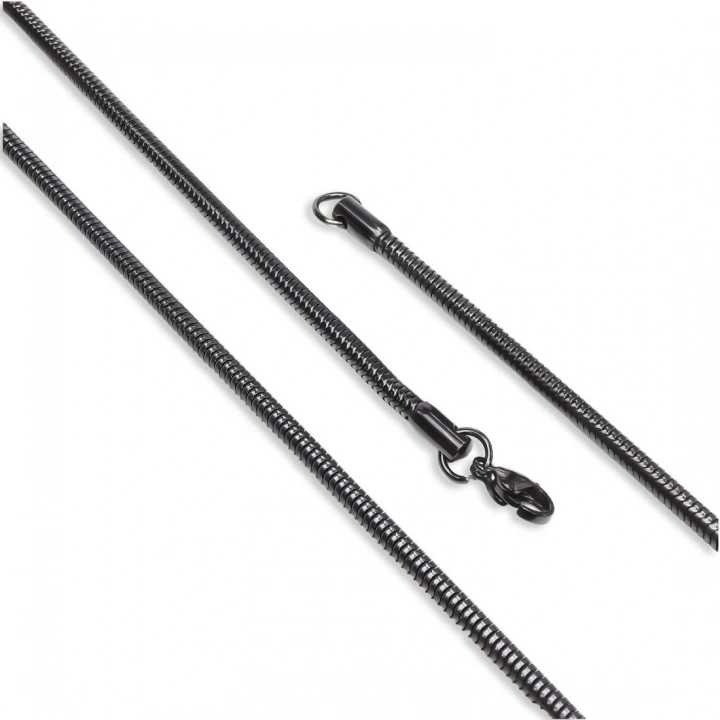 Moncuk Design Spiral Çelik Kolye 3Mm 3351CEK048