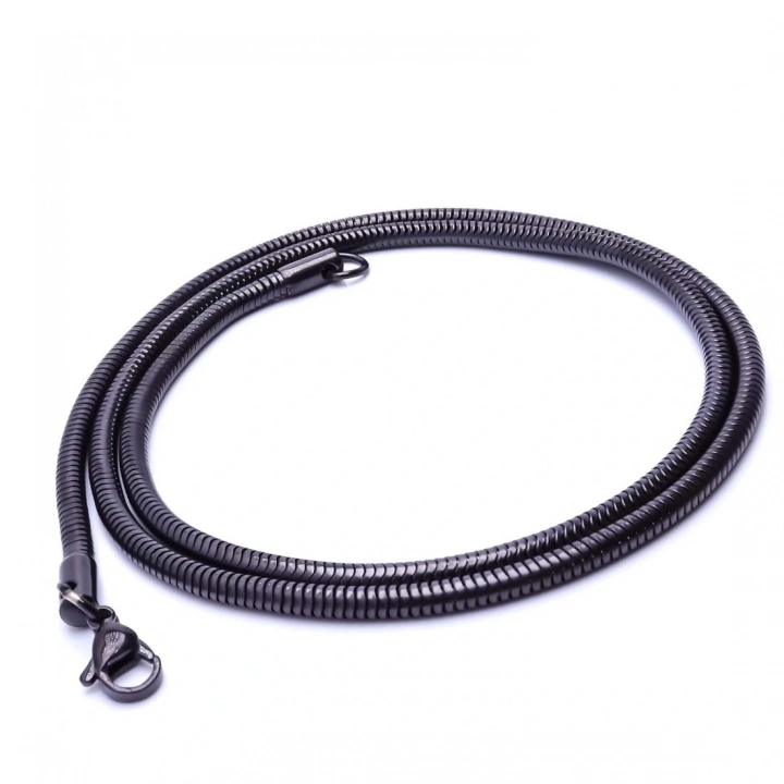 Moncuk Design Spiral Çelik Kolye 3Mm 3351CEK048