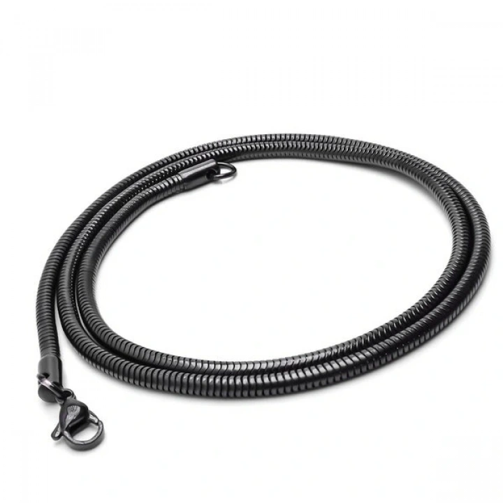 Moncuk Design Spiral Çelik Kolye 3Mm 3351CEK048