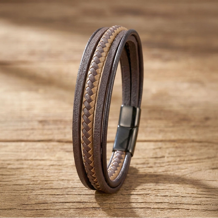 Moncuk Design Taba Kahve Çoklu Deri Bileklik 33513B2D8