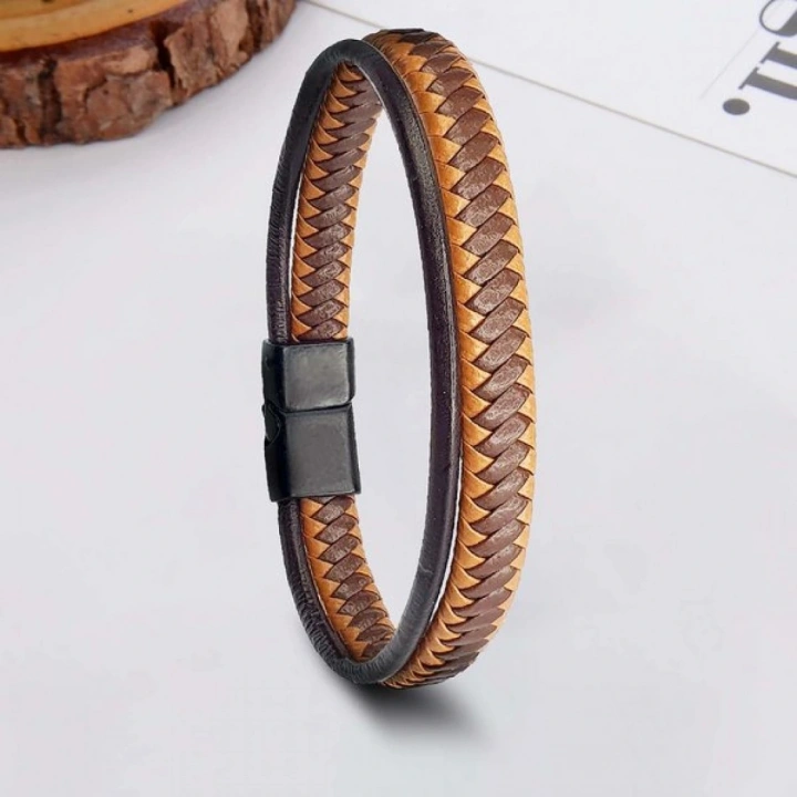 Moncuk Design Taba Kahve Renk Çoklu Deri Bileklik 33513B5D8