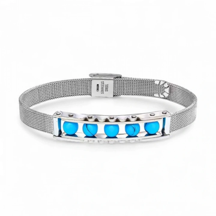 Moncuk Design Turkuaz Taş Ve Paslanmaz Çelik Bileklik 33512B23D3
