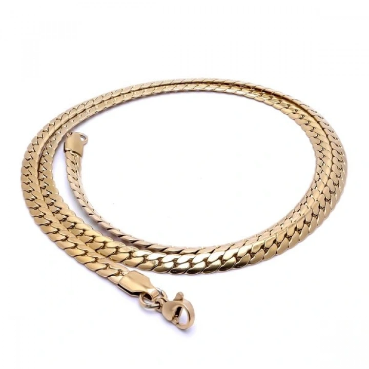 Moncuk Design Yassı Yılan Sırtı Çelik Kolye 1.2Mm X 4Mm 3351CEK039