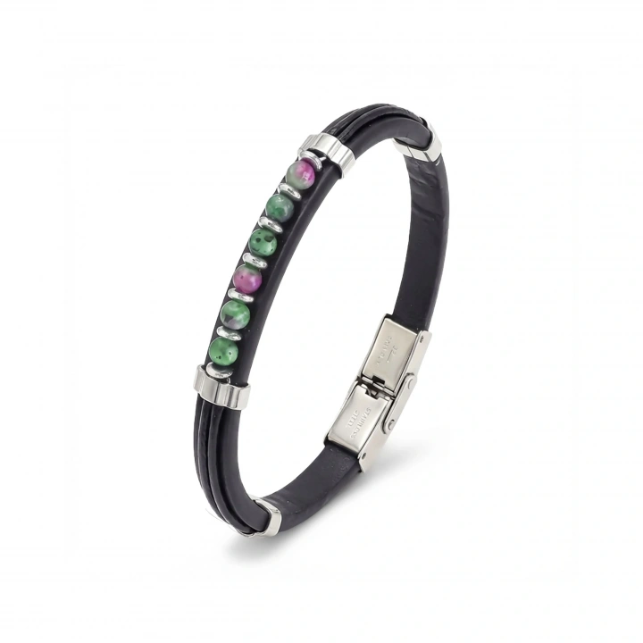 Moncuk Design Zümrüt Taşlı Deri Bileklik 33511G6D5M
