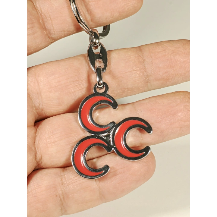Üç Hilalli Metal Anahtarlık