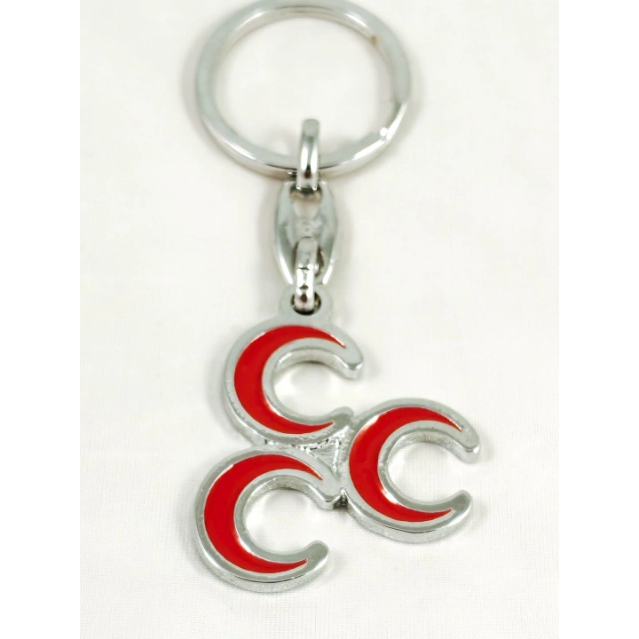 Üç Hilalli Metal Anahtarlık