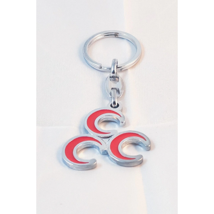 Üç Hilalli Metal Anahtarlık
