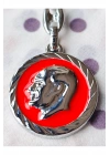 Atatürk Kabartmalı Kırmızı Metal Anahtarlık