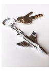 Gümüş Renkli Metal Uçak Anahtarlık