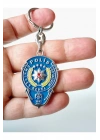 Taklit Logolu Mavi Metal Manahtarlık