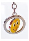 Sarı Gülen Surat Emojili Dönebilen Metal Anahtarlık