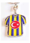 Sarı Lacivert Takım Formalı Metal Anahtarlık