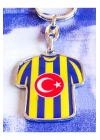 Sarı Lacivert Takım Formalı Metal Anahtarlık