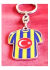 Sarı Lacivert Takım Formalı Metal Anahtarlık
