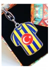 Sarı Lacivert Takım Formalı Metal Anahtarlık