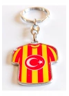 Sarı kırmızı Takım Formalı Metal Anahtarlık