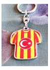 Sarı kırmızı Takım Formalı Metal Anahtarlık