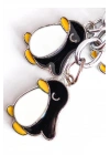 Sevimli Penguenlerden Metal Anahtarlık