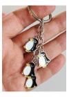 Sevimli Penguenlerden Metal Anahtarlık