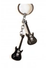 Siyah İki Gitarlı Metal Anahtarlık