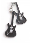 Siyah İki Gitarlı Metal Anahtarlık
