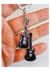 Siyah İki Gitarlı Metal Anahtarlık