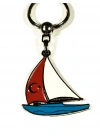 Yelkenli Tekne Metal Anahtarlık