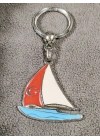 Yelkenli Tekne Metal Anahtarlık
