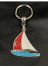 Yelkenli Tekne Metal Anahtarlık