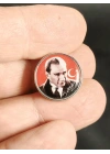 Atatürk portreli Metal Rozet