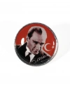 Atatürk portreli Metal Rozet