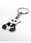 Panda Siyah ve Beyaz Metal Anahtarlık