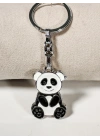 Panda Siyah ve Beyaz Metal Anahtarlık