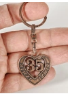 35 İzmir Plakalı Kalp Şeklinde Metal Anahtarlık – Özgür Ruh, Ege Zarafeti ve Memleket Sevgisi Bir Arada