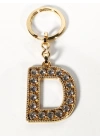 Taşlı D Harfi Gold Metal Anahtarlık – Kişisel Anlam, Zarif Işıltı ve Şık Tasarım