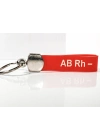AB Rh(-) Negatif Kan Grubu Silikon Anahtarlık – Acil Durumlar İçin Hayati Bilgi