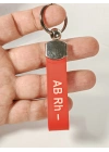 AB Rh(-) Negatif Kan Grubu Silikon Anahtarlık – Acil Durumlar İçin Hayati Bilgi