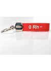 0 Rh(-) Negatif Kan Grubu Silikon Anahtarlık – Acil Durumlar İçin Hayati Bilgi