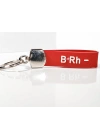 B Rh(-) Negatif Kan Grubu Silikon Anahtarlık – Acil Durumlar İçin Hayati Bilgi