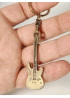 Antik Bronz Gitar Figürlü Metal Anahtarlık – Müziğin Özgür Ruhu ve Zamansız Stil