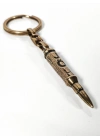 Antik Bronz Mermi Figürlü Metal Anahtarlık – Güç, Kararlılık ve Net Duruşun Sembolü