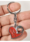 Kırmızı Kalp Figürlü “Türkiye” Yazılı Metal Anahtarlık – Sevgi, Aidiyet ve Şık Detayların Buluşması